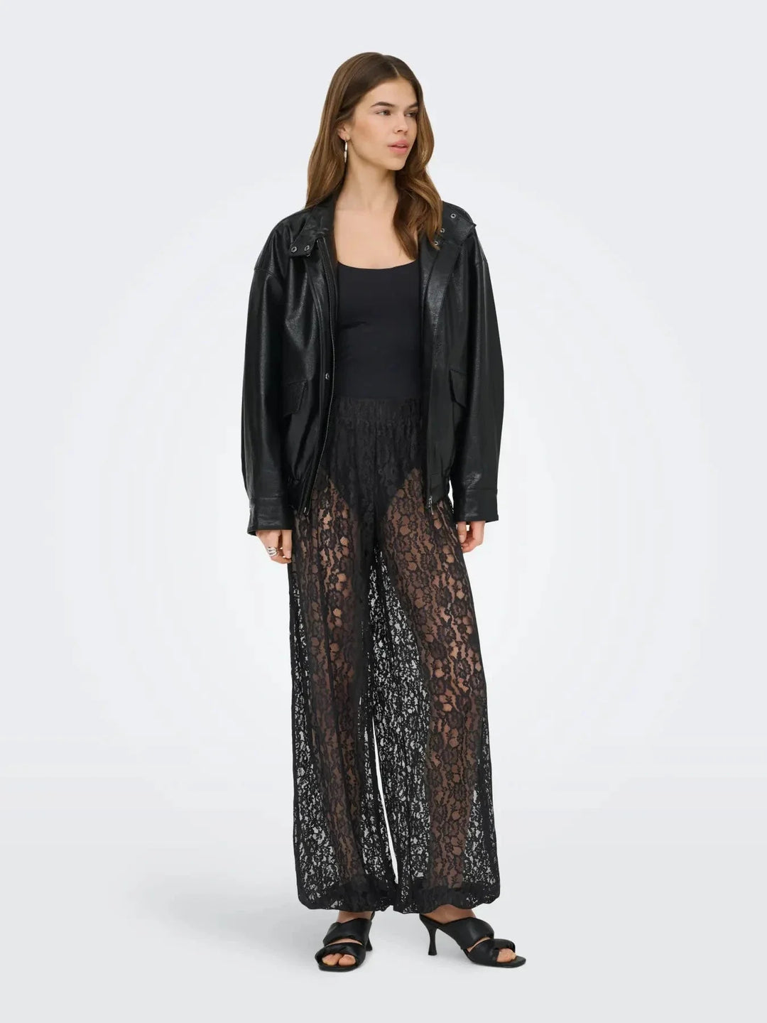 Only - Onlbea Lace Balloon Pants - 5104941 Black Bukser 