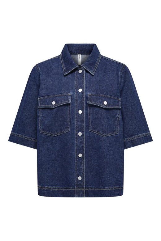 Only - Onlbelle S/S Shirt Gua - 4740241 Dark Blue Denim