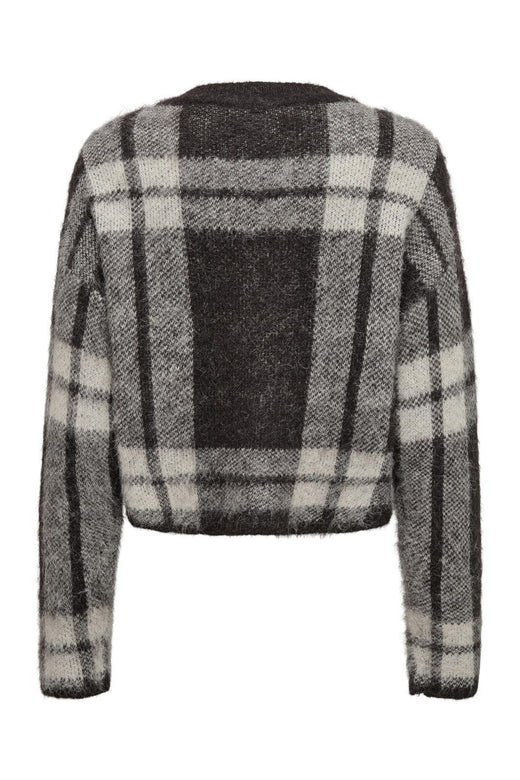 Only - Onlbeverly Life Ls Button Onec Cardi Knt - 4928939 Black Coffee Pumice/Melange