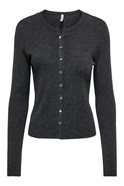 Only - Onlbillie Ls Fitted Cardigan Cc Knt - 4783188 Dark Grey Melange Cardigans 