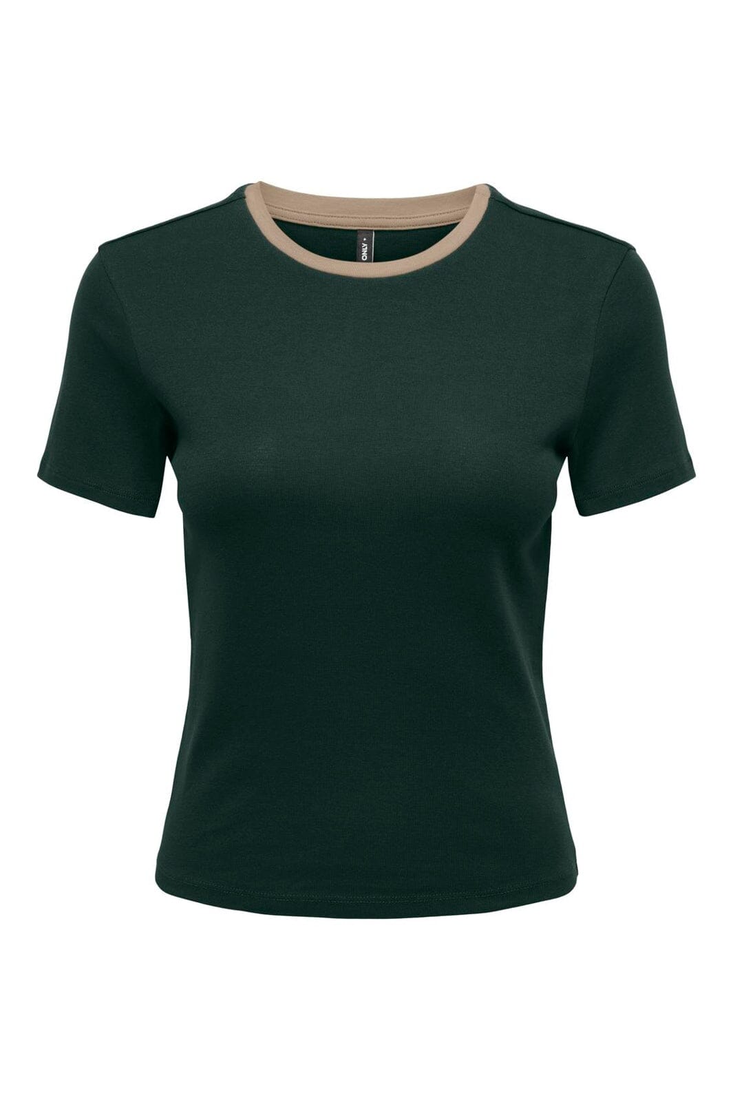 Only - Onlbina S/S Short Top Solid - 5209941 Scarab Biscotfi Contrast