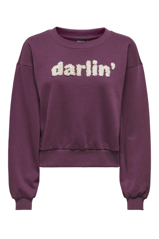 Only - Onlbonet L/S O-Neck Swt - 4928927 Winetasting Darlin (Pumice Stone)