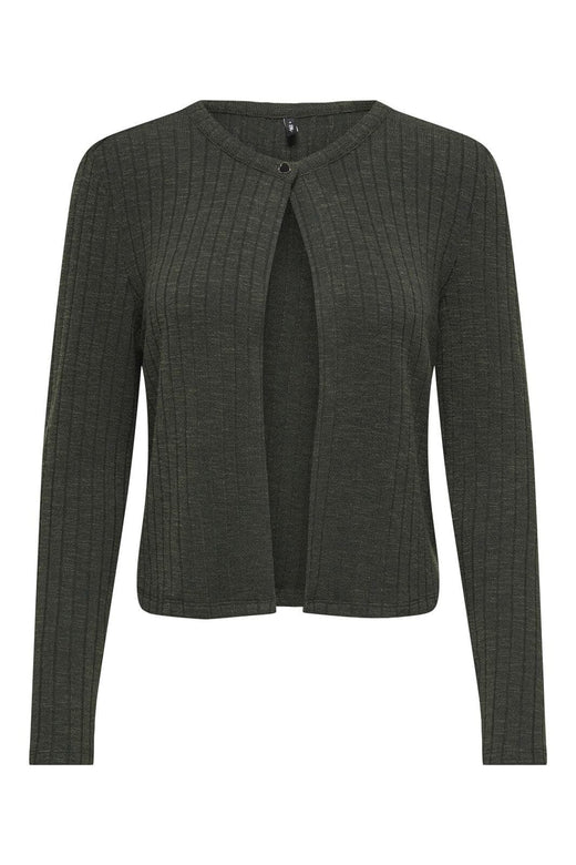 Only - Onlbora Life L/S Cardigan - 4891058 Rosin Black Silver Heart Button