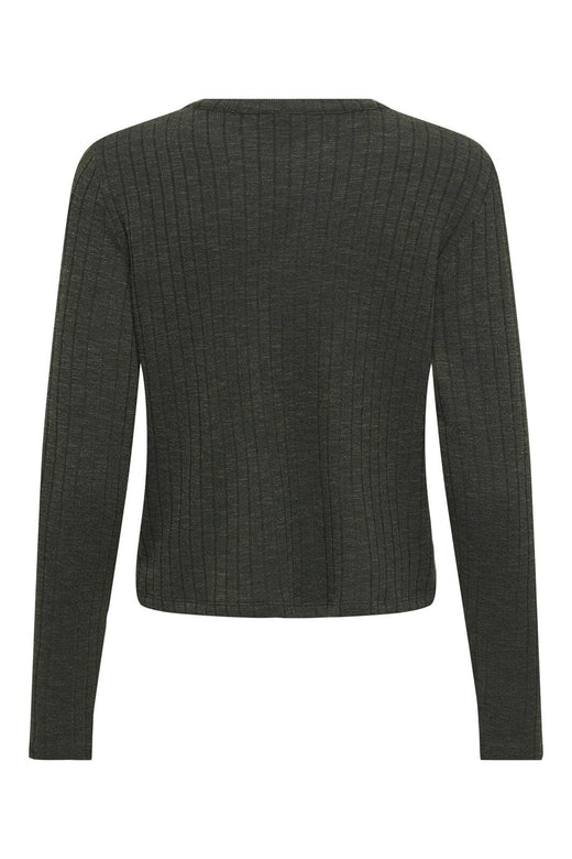 Only - Onlbora Life L/S Cardigan - 4891058 Rosin Black Silver Heart Button