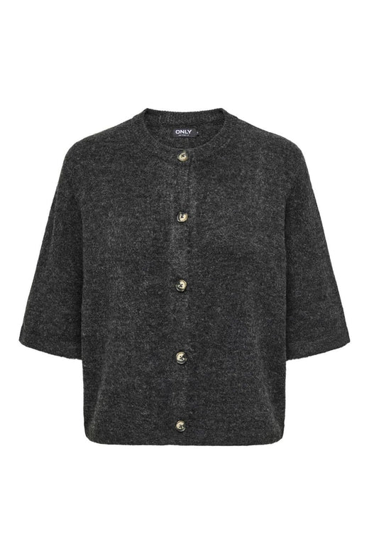 Only - Onlcamilla S/S Cardigan Knt - 4807878 Dark Grey Melange