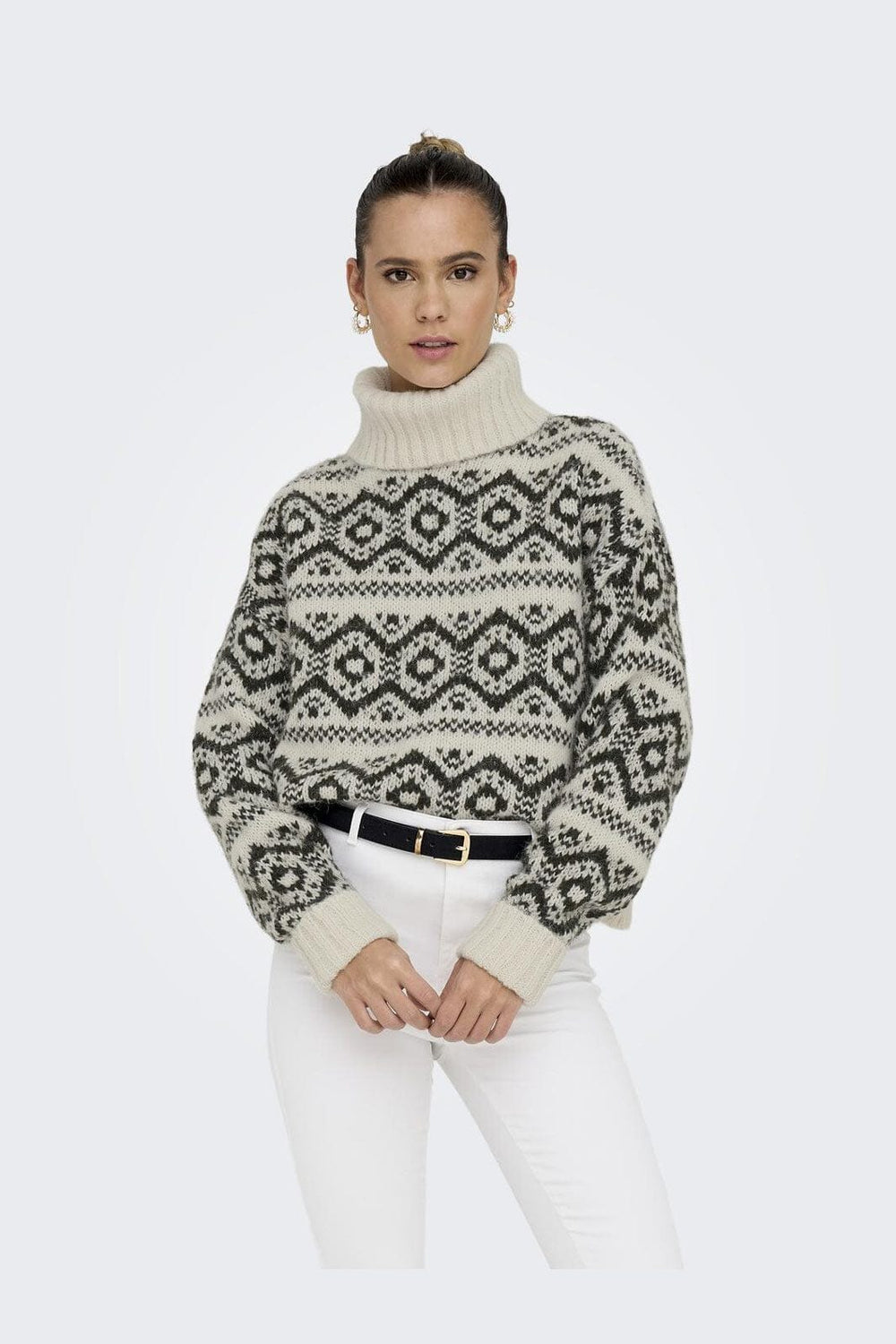 Only - Onlcarin Life Ls Jq Loose Rolln Knt - 4943561 Birch Rosin