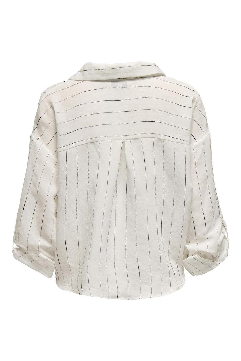 Only - Onlcarmen Ls Knot Shirt - 4730817 Cloud Dancer W Blue Ribbin