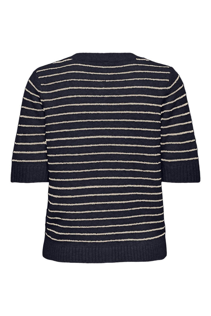 Only - Onlchester Life Ss Stripe Cardi Cc Knt - 4959812 Night Sky Humus/Mel/Silver Button