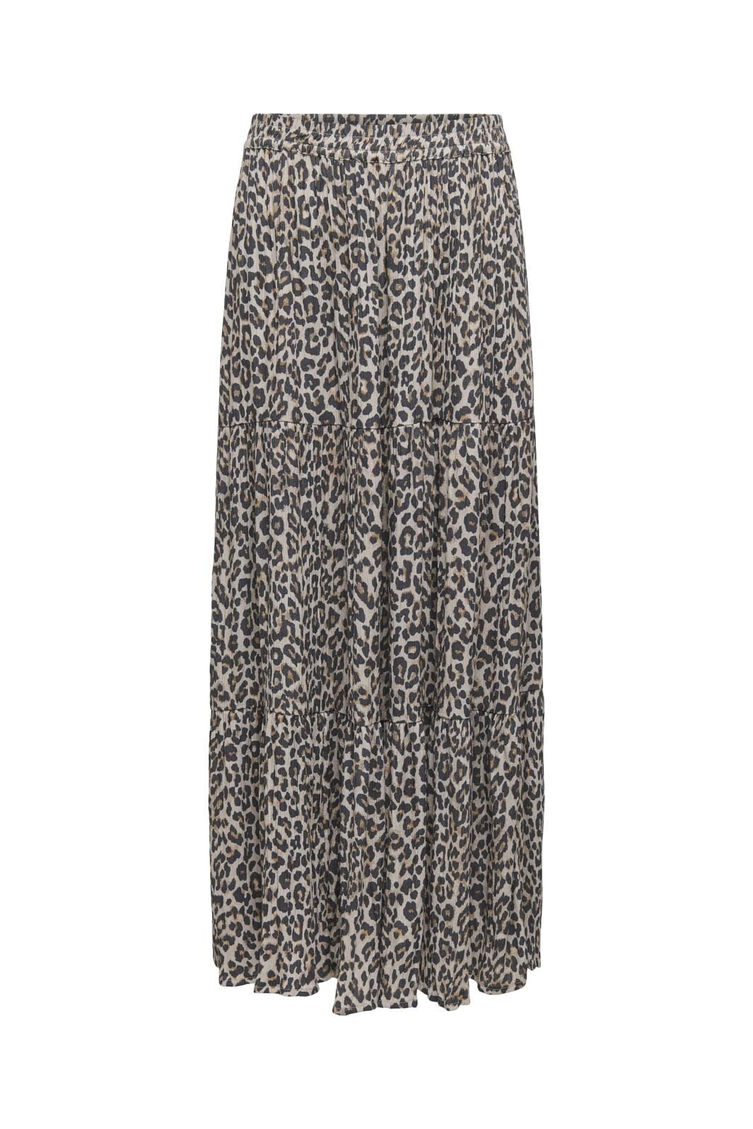 Only - Onlcikka Long Skirt - 4694862 Pumice Stone Wild Life Leo