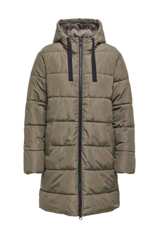 Only - Onlclair Puffer Hood Coat Cc - 4780666 Stone Gray Jakker 