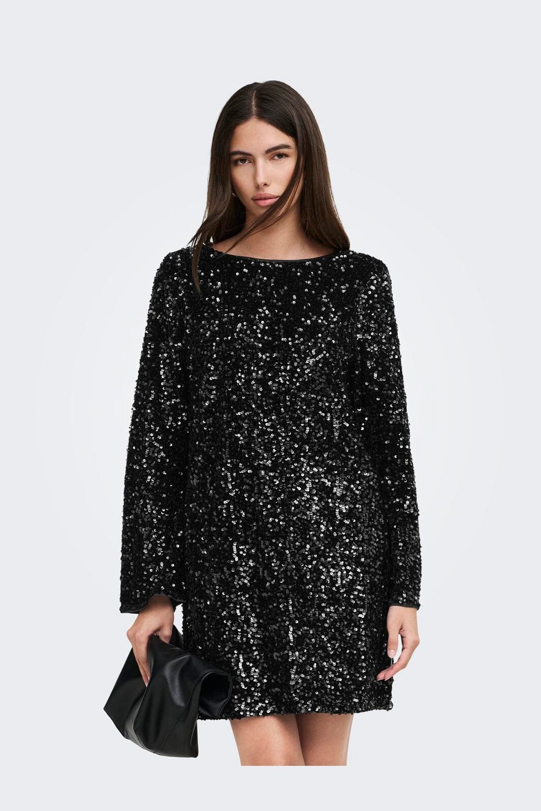 Only - Onlconfidence L/S Bell Dress - 5171191 Black Dtm Sequin