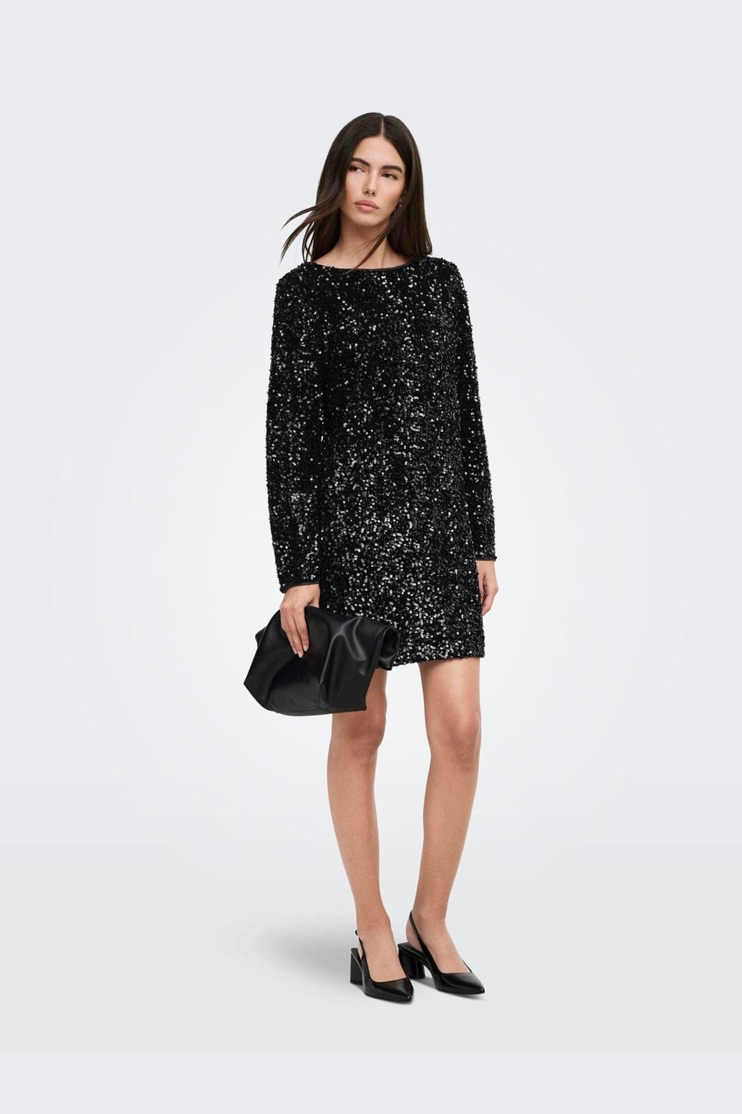 Only - Onlconfidence L/S Bell Dress - 5171191 Black Dtm Sequin