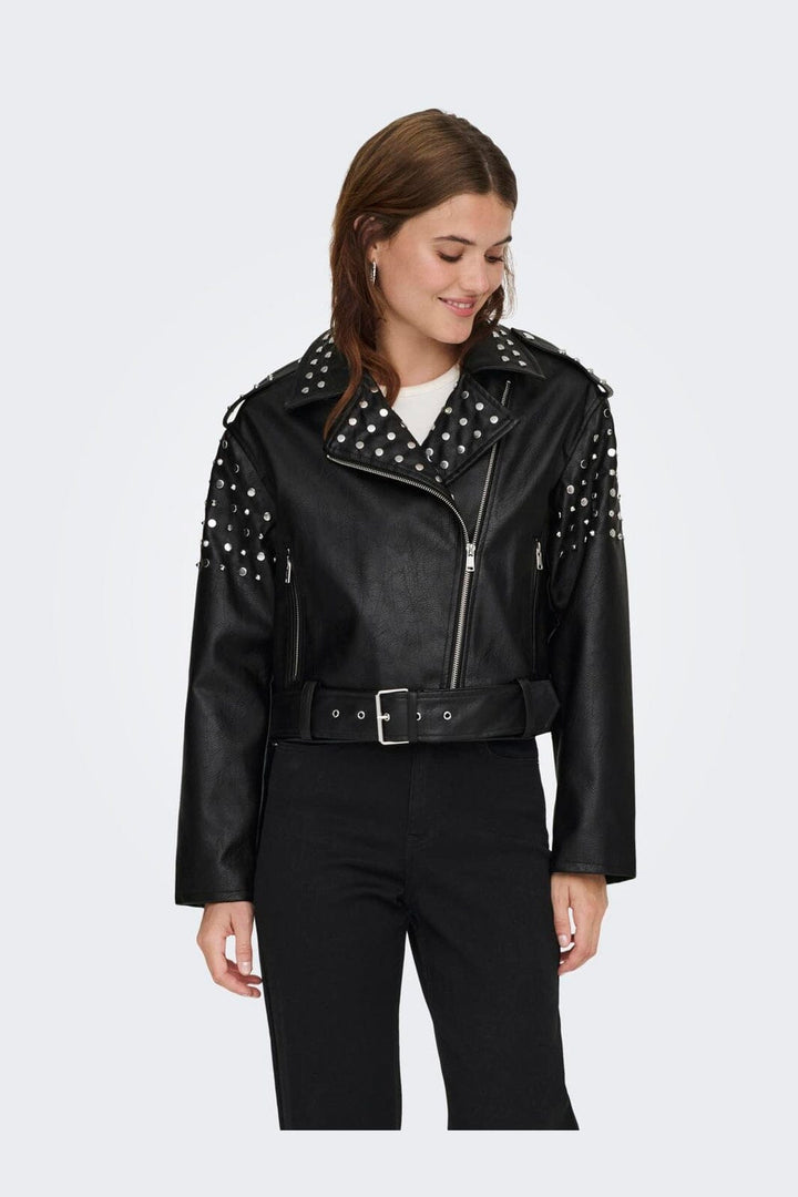 Only - Onldestiny Faux Leather Biker - 4467503 Black