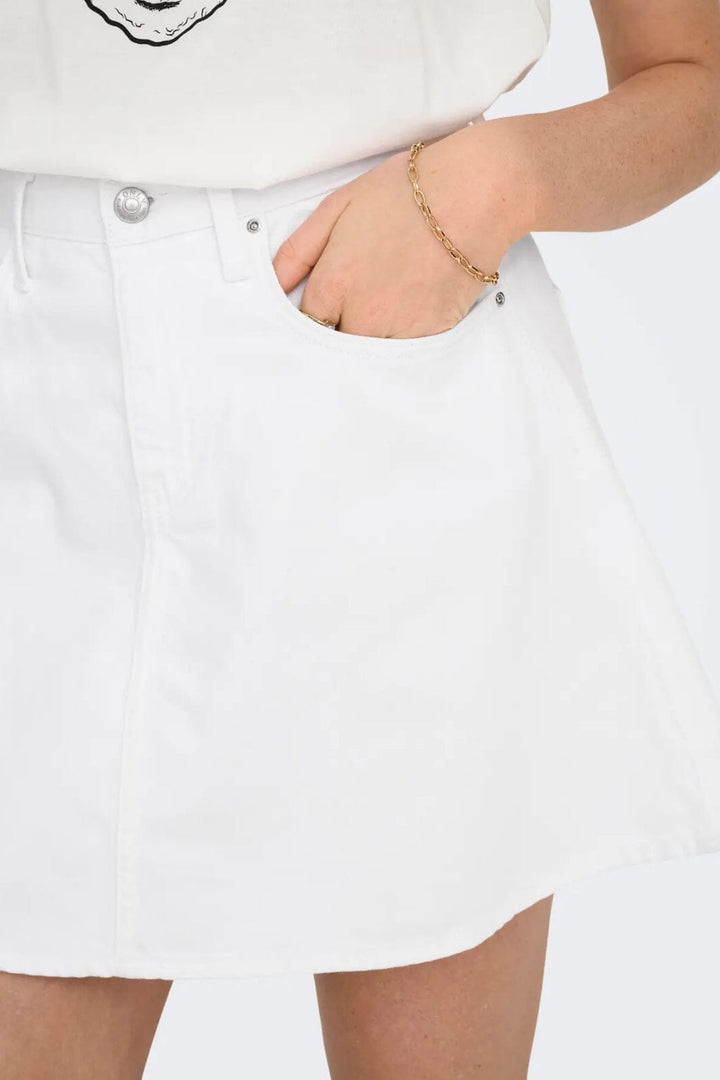 Only - Onleden A-Skirt Pim 15349233 - 4769531 - White