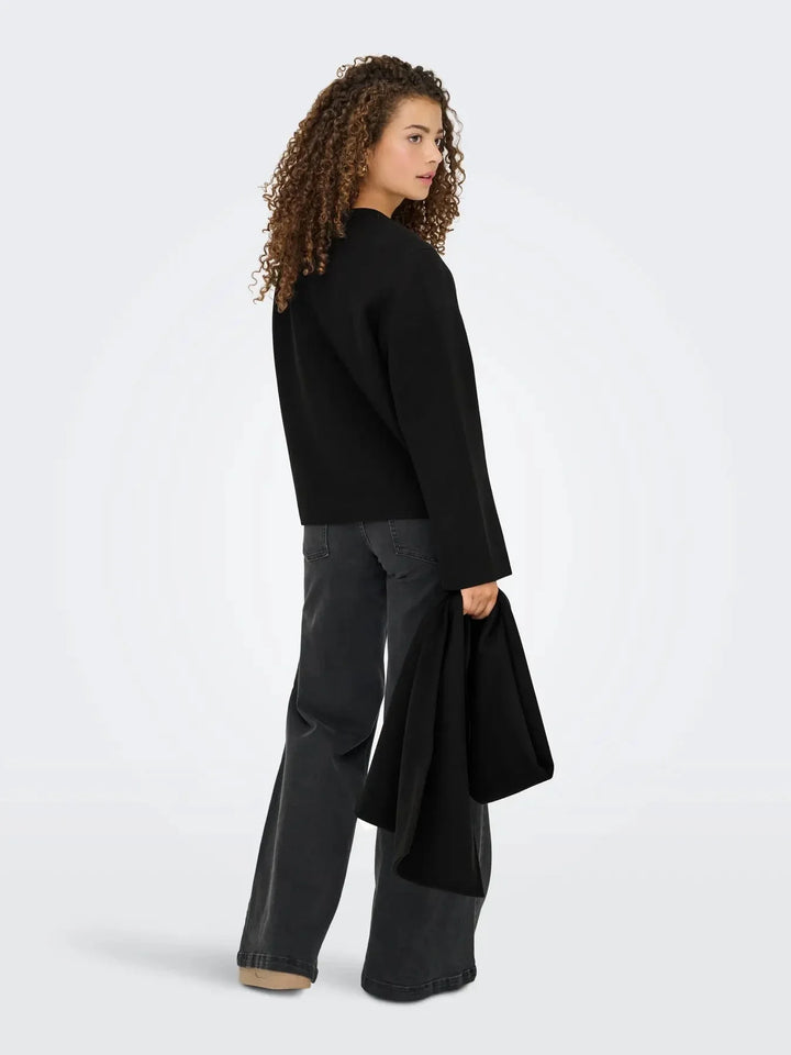 Only - Onlelba Life Scarf Jacket Cc - 4852335 Black W.Rose Lining Frakker 