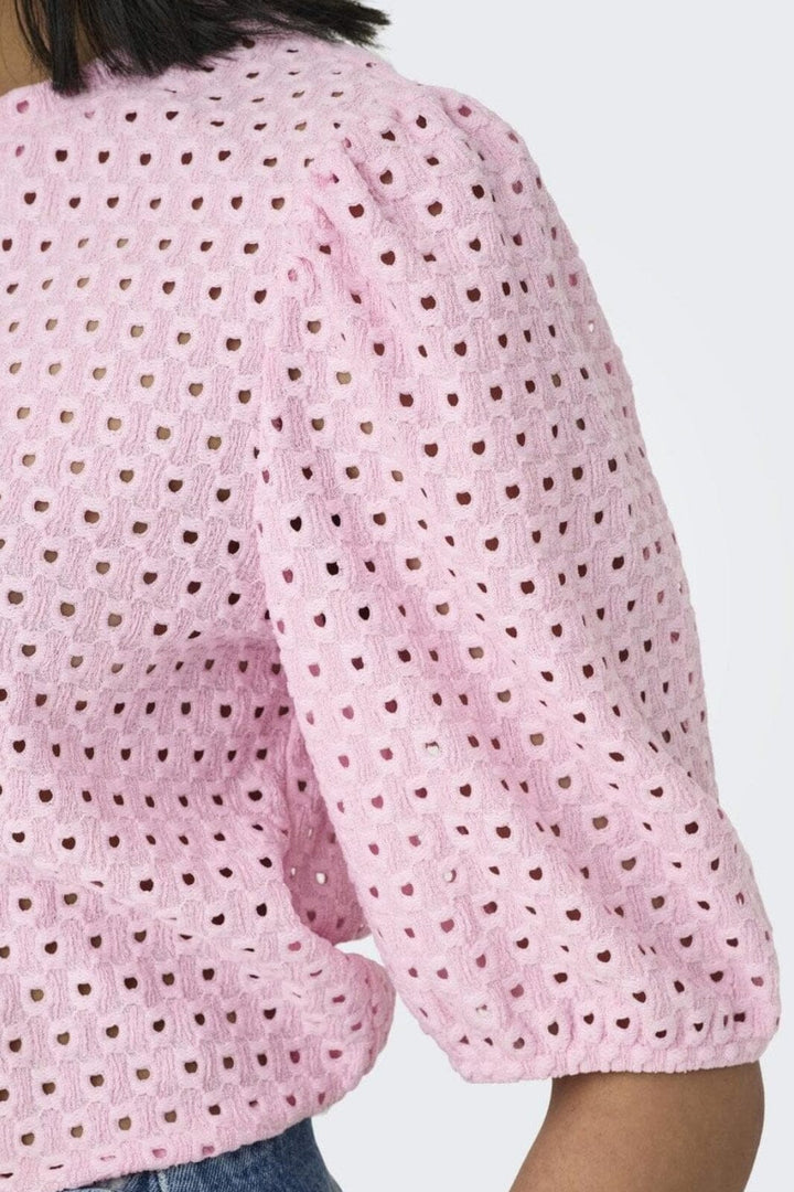 Only - Onlelisa S/S O-Neck Top Box - 4738418 Roseate Spoonbill