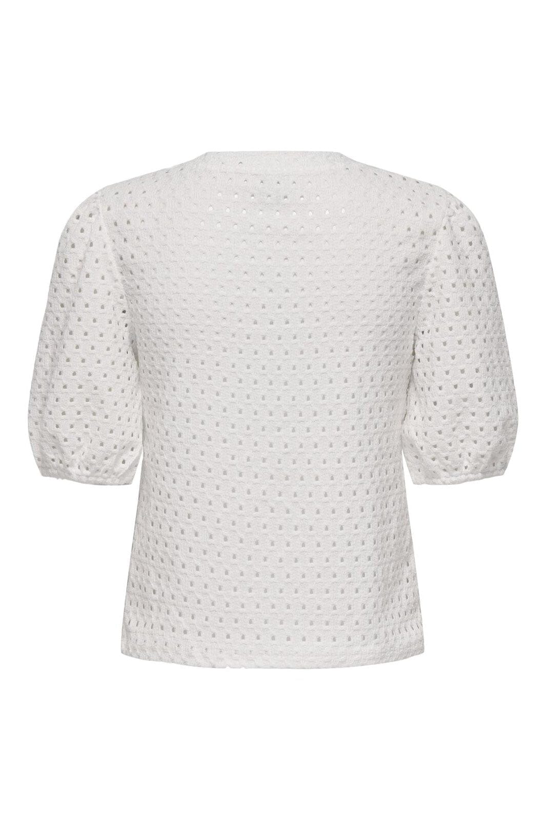 Only - Onlelisa S/S O-Neck Top Box - 4738419 Cloud Dancer