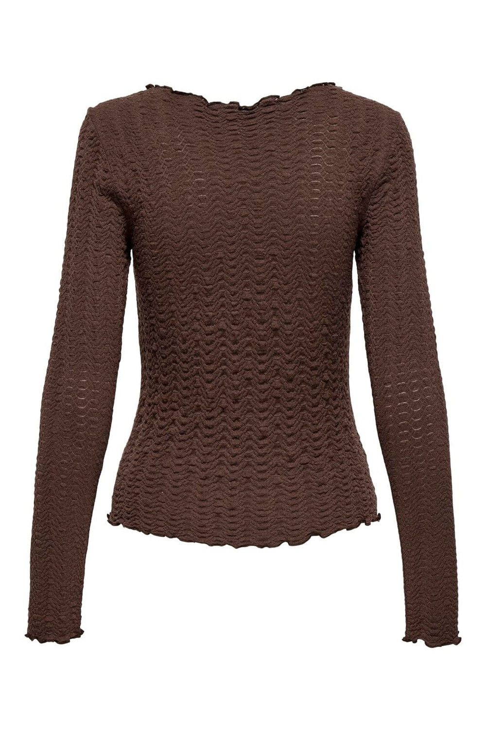Only - Onlella L/S Ruching Top - 4952822 Chocolate Martini