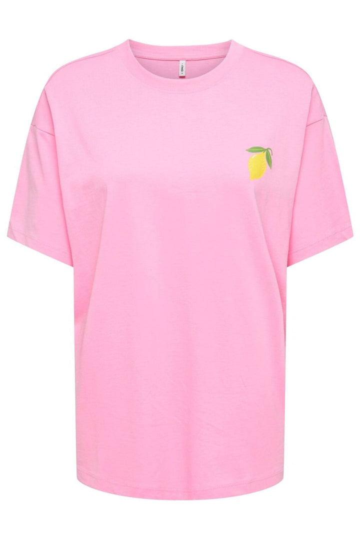 Only - Onlelle S/S Printed Tee - 5005418 Prism Pink Lemoncello (Ultramarine)