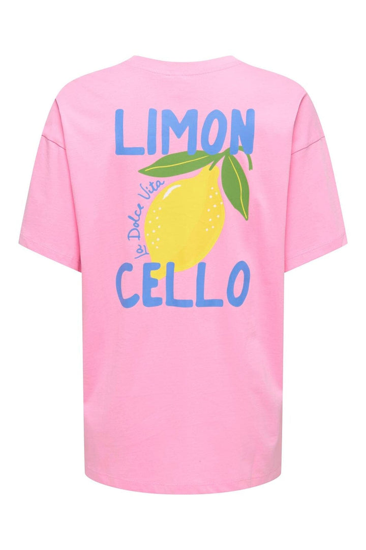 Only - Onlelle S/S Printed Tee - 5005418 Prism Pink Lemoncello (Ultramarine)
