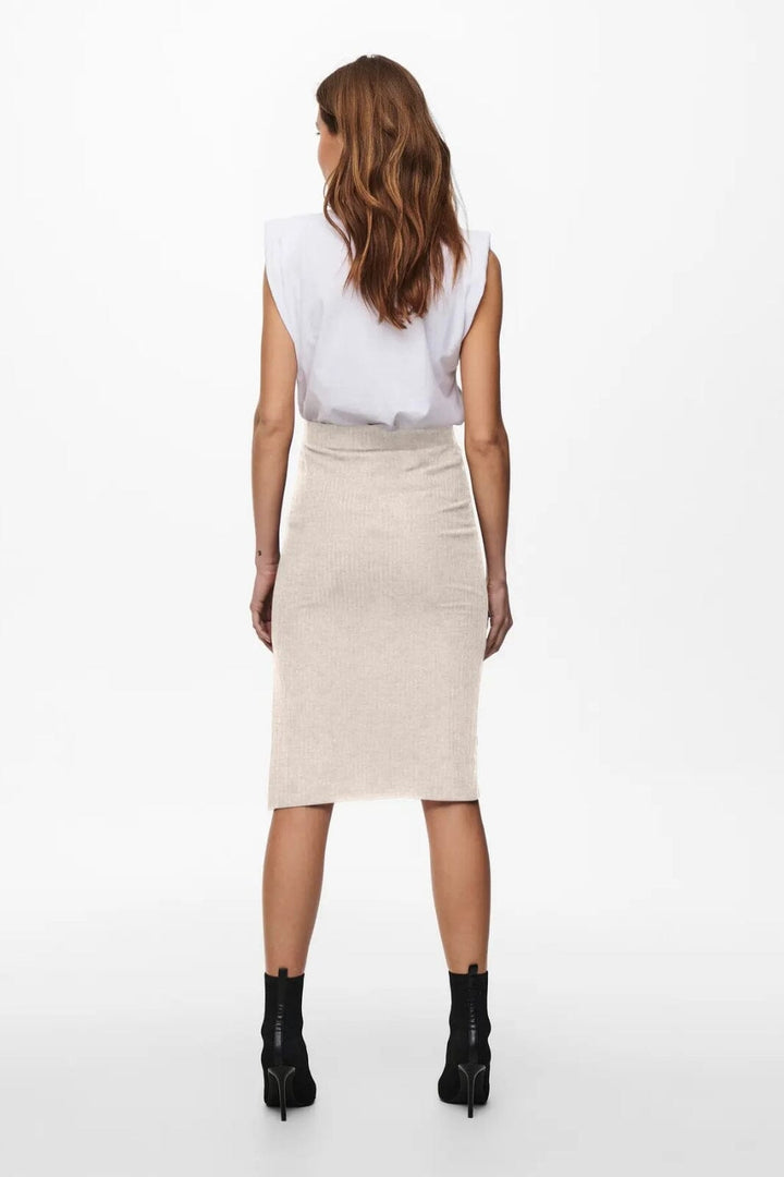Only - Onlemma Slit Skirt - 3694256 Pumice Stone Melange