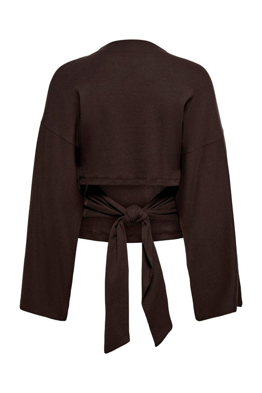 Only - Onlestrid L/S Tie Top - 5113937 Coffee Bean