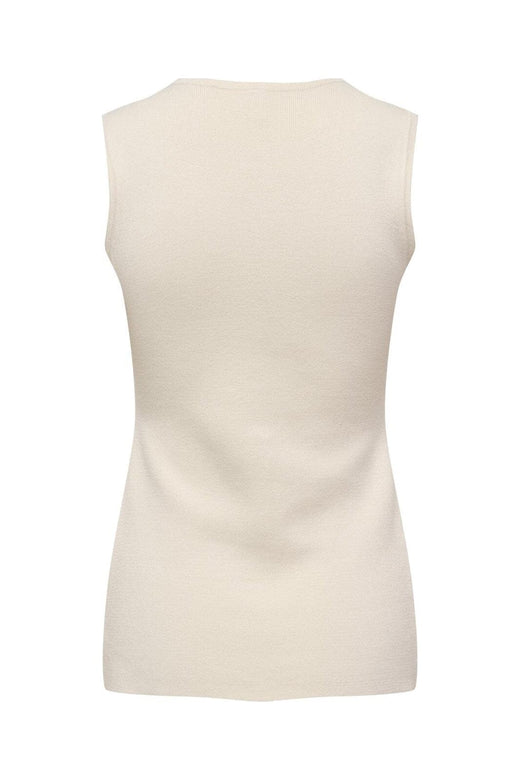 Only - Onlevelin Life Sl Vest Cc Knt - 4972118 Birch Silver Button