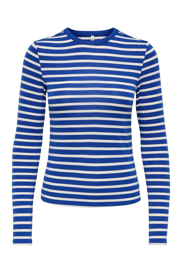 Only - Onlevie L/S O-Neck Stripe Top - 5148695 Surf The Web Cd (Fido)
