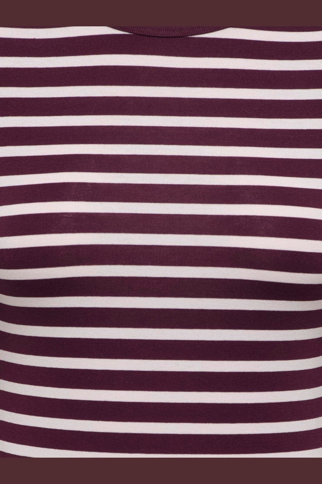 Only - Onlevie L/S O-Neck Stripe Top - 5148696 Winetasting Lavender Blue (Fido)