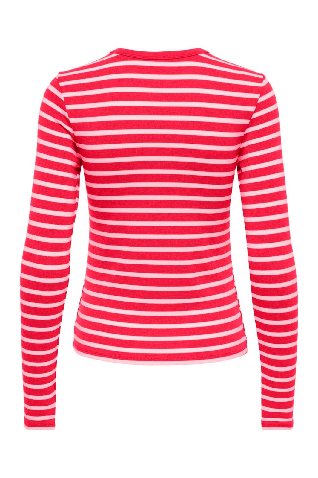 Only - Onlevie L/S O-Neck Stripe Top - 5192609 Lollipop Pink Parfait (Fido)