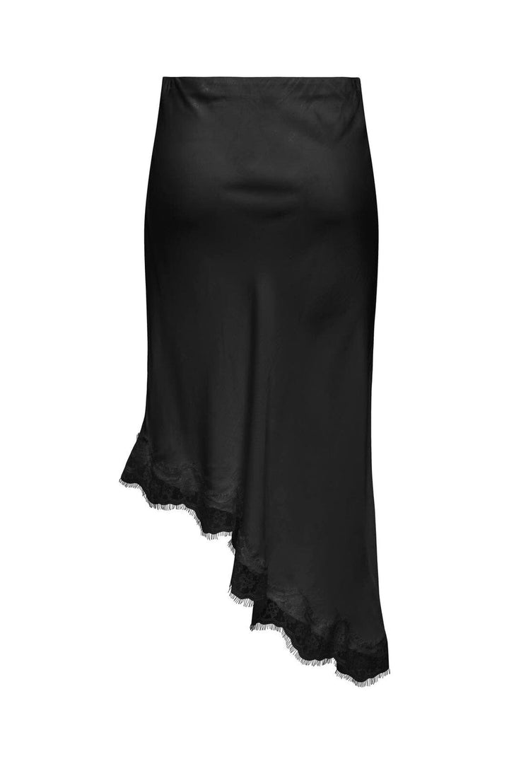 Only - Onlfaraya Satin Lace Skirt - 5083496 Black