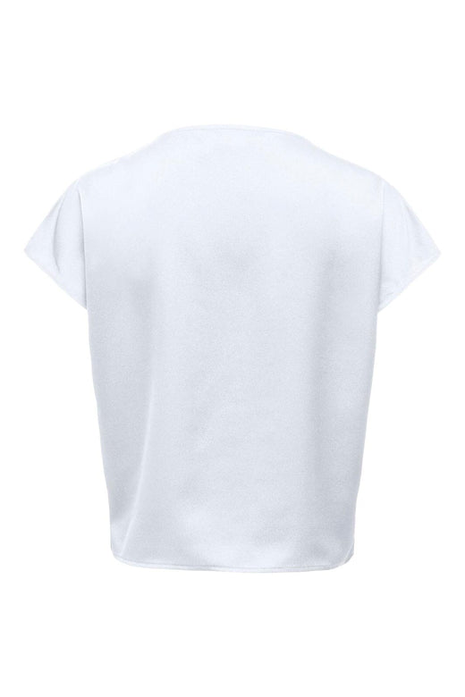 Only - Onlfaraya S/L Button Lace Satin Top - 5083486 Bright White