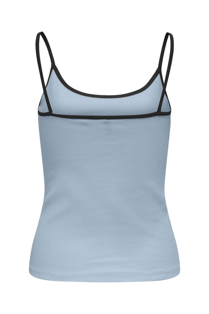 Only - Onlfenja U-Neck Strap Top - 5094349 Cashmere Blue Black Neck