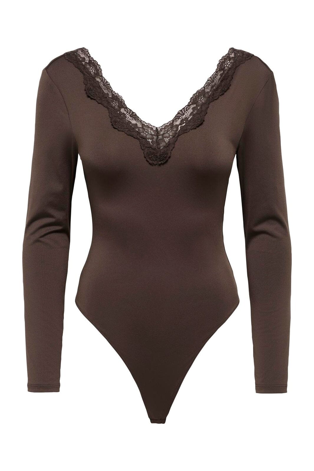 Only - Onlfern L/S V-Neck Bodystocking - 5116984 Coffee Bean
