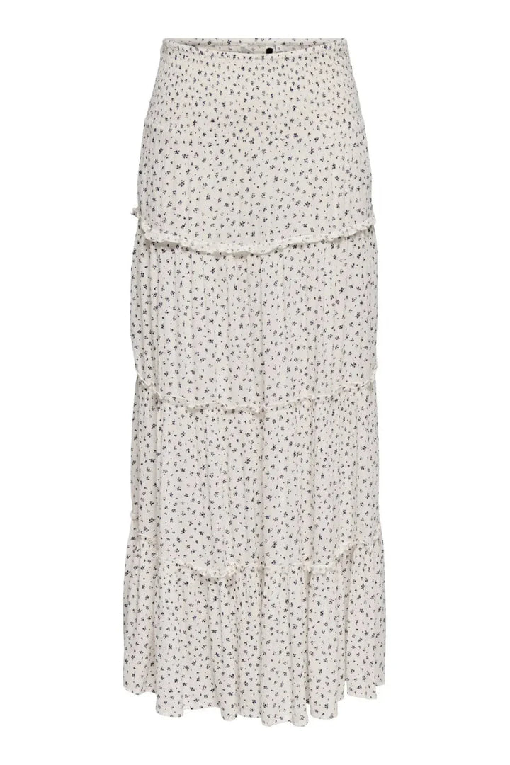 Only - Onlfernanda Life Layred Long Skirt - 5022848 Cloud Dancer Lukki Blue Ditsy Nederdele 