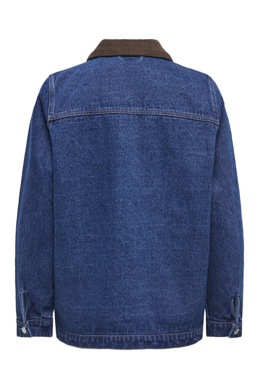 Only - Onlfrankie Ls Cord Ovs Jkt Gua - 4891459 Dark Blue Denim
