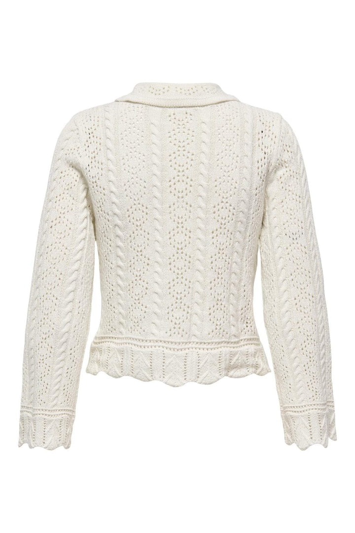 Only - Onlfrieda Life Ls Structure Cardi Cc Knt - 4972342 Birch Horn Button