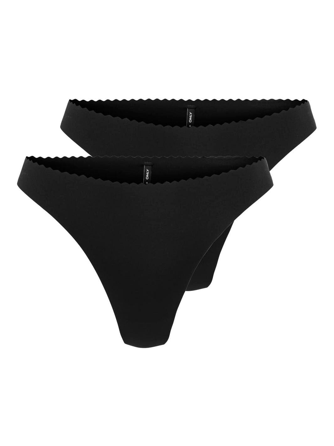 Only - Onlgabrielle 2-Pack Thong Acc - 4740063 Black