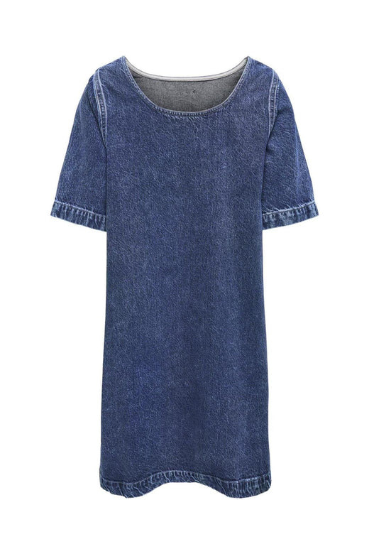 Only - Onlgigi S/S A-Shape Dress Azg 15339026 - 4859944 - Medium Blue Denim