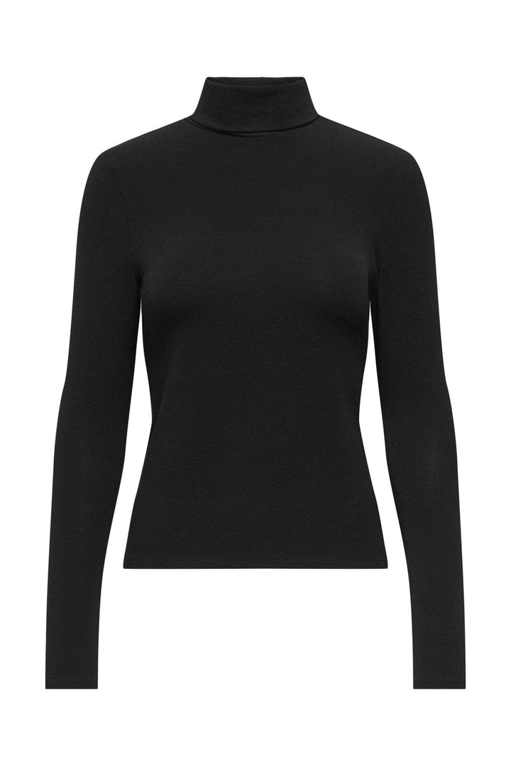 Only - Onlglamour L/S Roll-Neck Top - 5090762 Black