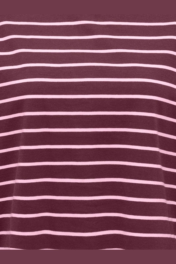 Only - Onlhappy L/S O-Neck Stripe Tee - 5233659 Fig Lady Pink (Lena)
