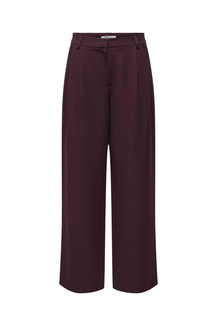 Only - Onlhattie Pleat Str Pant Tlr - 4986065 Fudge