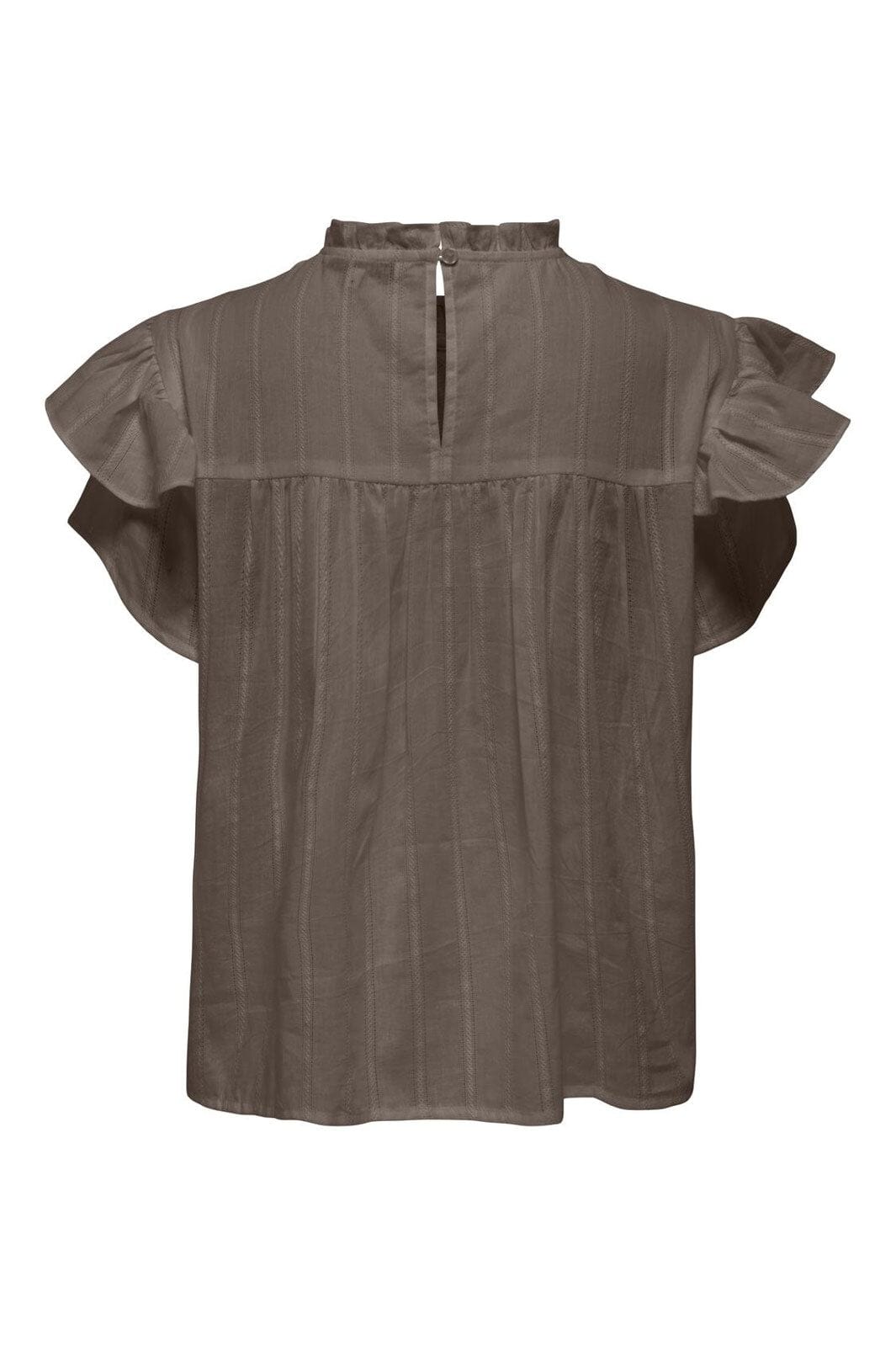 Only - Onlheike S/L Frill O-Neck Top - 4933637 Morel