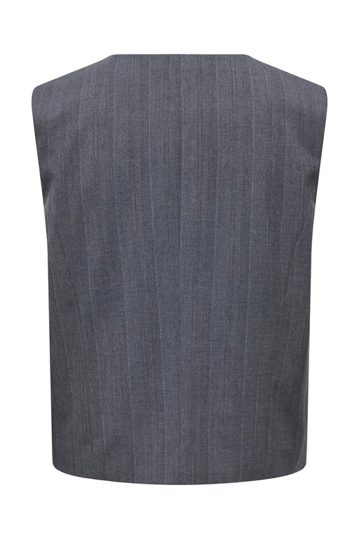 Only - Onljackie S/L Pinstr Asym Waistcoat Tlr - 5053850 Medium Grey Melange Pinstripe