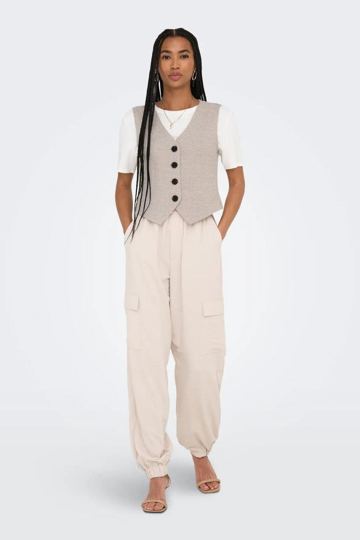 Only - Onljayla S/L Waistcoat - 4772421 Pumice Stone Melange