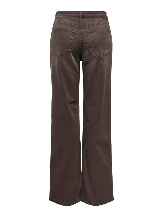 Only - Onljuicy Wide Leg Brown Dot - 4982454 Dark Brown Denim Jeans 