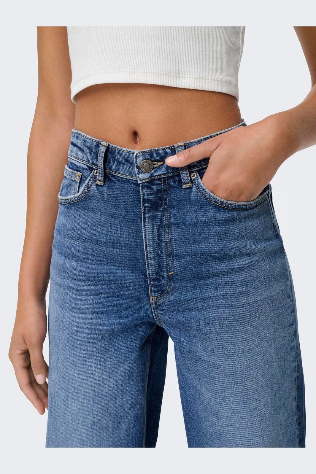 Only - Onljuicy Wide Leg Dot330 - 4882568 Dark Blue Denim