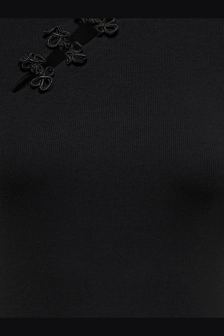 Only - Onljules S/S Detail Top - 5249463 Black