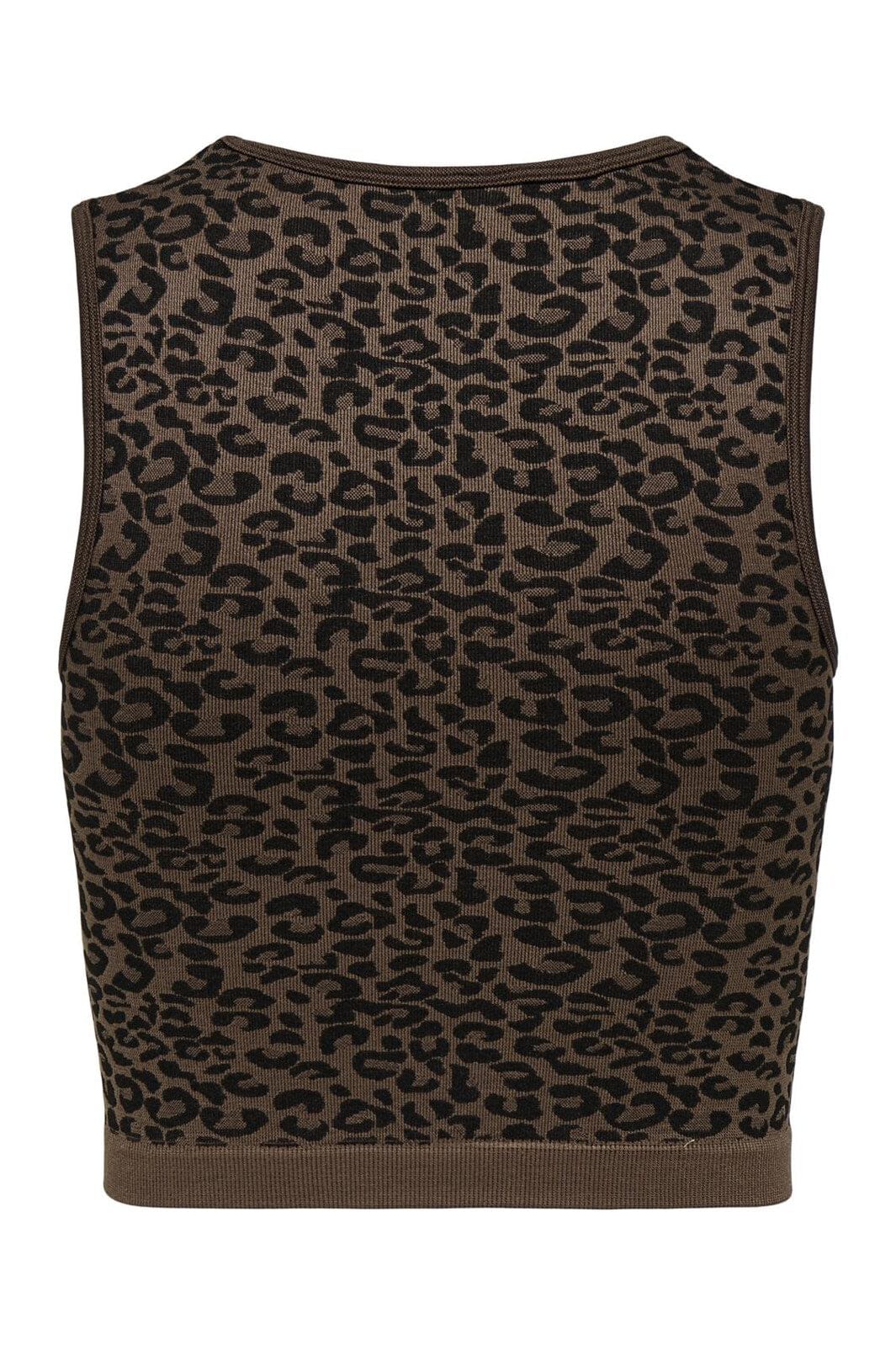 Only - Onljungle Seamless Animal Tank Top Acc - 4757835 Pinecone Leopard Pattern