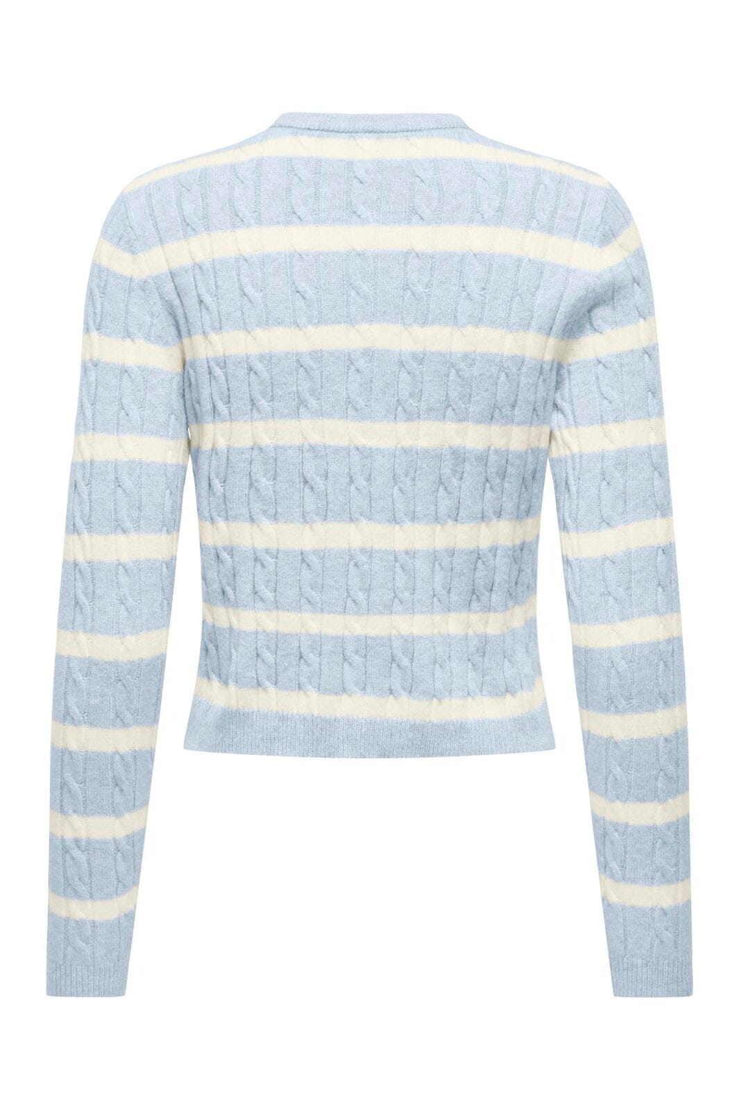 Only - Onlkatia Ls Cable Button Cardigan Cc Knt - 4959317 Cashmere Blue Melange/Babys Breath/Dtm Button